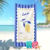 Toalla de Playa Azul Minimalista Artística Más Vendida en Amazon Transfronterizo Toalla de Baño con Estampado Creativo de Bikini