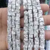 6x6mm Cuadrado Piedra Natural Piedra Imperial Cuarzo Rosa Ágata Cuentas Cuadradas Sueltas Accesorios para Manualidades Venta al por Mayor