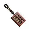Ábaco de Sándalo Rojo de Hoja Pequeña Cadena para Teléfono Móvil Anillo de Ábaco Dorado 0 kg Madera Maciza Cadena para Teléfono Móvil Llavero Pieza de Juguete