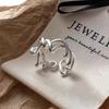 Anillo de plata esterlina s925 de doble línea enrollada para mujer, anillo abierto entrelazado de onda, estilo casual, anillo para teléfono, pulsera para viajero