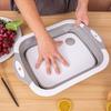 Tabla de Cortar Plegable Multifuncional Tres en Uno Suministros de Cocina Fregadero Lavabo Cesta de Drenaje Tabla de Cortar Plegable Portátil
