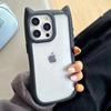 Orejas de Gato de Dibujos Animados Lindas Adecuadas para Funda de Teléfono Móvil Iphone18Promax Transparente Apple 17 Acrílico 16 Cobertura Completa