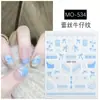 Pegatinas para Uñas con Borde de Encaje de Mezclilla y Moño Estampado Nuevo Estilo 2026 Rosa Azul Tridimensional Estilo Francés Pegatinas para Uñas Portátiles