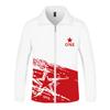 Chamarra de Uniforme de Clase Estampada de Cuerpo Completo, Traje Deportivo, Cortavientos con Solapa Personalizado, Ropa de Trabajo de Equipo Hecha a Medida, Estampado Digital Completo