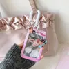 Capa Elástica de Corda para Deslizamento de Desenho Animado Estilo Coreano de Cachorrinho Porta-Cartão para Meninas Caçando Ídolos Porta-Cartão Pequeno de 3 polegadas Pingente de Chaveiro Bolsa para Cartão