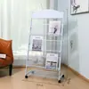 Porta-revistas, expositor de folhetos, porta-livros, armazenamento de informações, expositor de jornais de chão dobrável