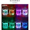 Taza emisora de luz que vierte agua sobre agua de luz fría de inducción brillante Taza de agua con luz colorida Taza con flash LED Barra de taza Copa de vino KTV