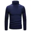 Outono e Inverno 2025 Europeu e Americano Masculino Listras Verticais Gola Alta Tricô Moda Masculina Tendência Pulôver Tricô Camiseta de Base