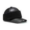 Gorra de Pato de Cuero de Invierno para Hombres de Mediana Edad y Mayores, con Protección para los Oídos, Engrosada para el Calor, Cortavientos, Gorra Casual de Algodón para Exteriores para Personas Mayores