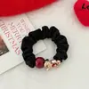 Cinta para el pelo de seda de leche con cuentas de caballo de dibujos animados rojo festivo para el Año de Nacimiento, Cuerda para el pelo de alta elasticidad estilo Año Nuevo, Accesorio para el pelo