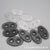 Ponto 2cm fivela de nariz de porco macia em PVC película transparente de dois furos Oval borracha macia cordão de ajuste de nariz de porco fivela
