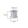 Plata Esterlina S925 Oro Blanco Micro-engastado Zirconia Cuentas Rueda Cuentas Barril Cuentas Pequeño Cinturón de Hombre Passepartout Hecho a Mano Accesorios con Cuentas