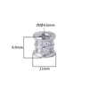 Plata de Ley S925 Oro Blanco Circonita Micro-pavimentada Cuentas Rueda Cuentas Espaciadoras Cuentas Barril Cintura Pequeña Passepartout Accesorios de Cuentas Hechos a Mano