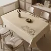 Mantel estilo madera natural, impermeable y resistente al aceite, tapete de mesa sin lavado, lujo ligero con un ambiente de alta gama, mantel rectangular para mesas de centro