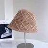 Chapéu de Pescador Tricotado Patchwork Cor Sólida Estilo Japonês para Mulheres, Versátil Casual Quente para Outono e Inverno, Moderno e Estiloso