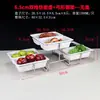 Estante de Exhibición para Mesa de Postres Plato de Frutas de Múltiples Niveles Plato de Frutas de Melamina Blanca Estante para Pasteles con Tapa Plato de Exhibición para Snacks