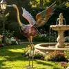 Adornos de Grullas para Jardín Exterior, Paisajismo de Zona Escénica en Jardín de Villa, Artesanías Decorativas de Animales de Hierro, Decoración de Jardín