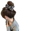 Horquilla de lazo de lana de tamaño pequeño otoño e invierno cola de caballo accesorios para el cabello tejidos horquilla linda con pinza de agarre nueva horquilla marrón