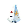 Modelo de velero pequeño de 15 cm transfronterizo Decoración del hogar Estilo mediterráneo Barco de pesca pequeño Adorno de barco de camuflaje