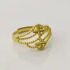 Anillos Grandes de Gypsophila Chapados en Oro de Oferta para Mujer, Varios Anillos con Forma de Corazón, Anillos con Carácter de Fortuna, Anillos para Mujer, Joyería de Oro Arena al por Mayor de Fabricantes