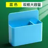 Caja de almacenamiento de bolígrafos para pizarra blanca magnética, soporte de bolígrafo de succión para colgar, caja de almacenamiento de tiza y borrador, caja de bolígrafos magnética para colgar en la pared de la pizarra