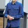 Camisa de mezclilla para jóvenes primavera verano otoño manga larga algodón protección solar ropa de trabajo holgada talla grande ropa de otoño