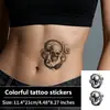 Adesivo de Tatuagem Cobra Caveira Escura Totem Dominador Tatuagem Duradoura à Prova d'Água Para Homens Mulheres Braço Perna Transfronteiriço Item Quente