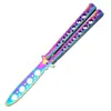 Venta al por mayor de fábrica cuchillo de mariposa para práctica CSGO sin filo cuchillo de mariposa color peine de mariposa cuchillo de lanzamiento plegable cuchillo plegable