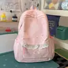 Mochila Escolar de Novo Estilo Transfronteiriça para Mulheres, Versão Coreana, Mochila Fresca Estilo Ins, Mochila para Ensino Médio, Mochila Casual de Grande Capacidade