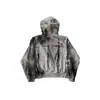 Cárdigan con cremallera desgastado de subcultura Y2K Unisex Gótico Retro Transfronterizo Europeo y Americano Sudadera con capucha nueva