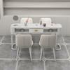 Conjunto de Mesa e Cadeira para Manicure de Celebridade da Internet Simples Econômico Mesa para Salão de Manicure Estilo Japonês Mesa Dupla para Manicure Tampo de Vidro