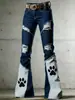 Pantalones de Campana Estilo Nuevo para Mujer, Pantalones Largos de Mezclilla Sintética, Punk Retro, Comercio Exterior, Ropa de Mujer Amazon, Venta Caliente en Sitio Independiente
