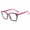 Nuevos lentes TR que cambian de color sin maquillaje lentes ojo de gato de contraste europeos y americanos para mujer lentes planos anti luz azul montura para miopía