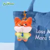 Chaveiro Autêntico de Pelúcia da Zootopia Raposa Coelho Nick Judy Boneca Pingente para Mochila Escolar Infantil Presente