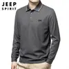Nueva Camisa Base Casual Cómoda para Hombre Otoño 2024 con Cuello Camisero, Camiseta de Manga Larga para Hombre, Camisa Polo para Hombre