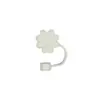 En stock transfronterizo tapón de pajita de silicona de 10 MM tapa de pajita linda forma de crisantemo accesorios de tapa antipolvo cubierta de pajita divertida