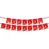 Atacado do Fabricante Festa Temática de Natal Decoração de Bandeira Descartável Ecológica Toalha de Mesa Prato de Papel Guardanapo de Papel Copo de Papel