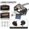 En Stock Transfronterizo Más Vendido Moda Cuadros Europea y Americana Bolso de Hombro Antirrobo con Doble Cremallera, Bolso Cruzado, Bolso Pequeño Cuadrado de PU
