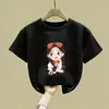 Camisetas de Verano de Manga Corta para Niñas, Nuevo Estilo, Lindas, Estilo Coreano, de Verano, Media Manga, Algodón Puro, Estampadas, Modernas, para Niños Pequeños y Medianos
