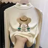 Nova camada de base térmica da moda e tendência outono/inverno para crianças, gola alta meia-manga para meninas, top quente e casual para crianças mais velhas