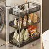 Estante de almacenamiento junto a la lavadora, estante de almacenamiento multifuncional con drenaje para el baño, estante de almacenamiento multicapa móvil para el inodoro