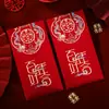 Envelopes Vermelhos Atacado para Casamentos 2025 Novo Estilo Envelopes Vermelhos Modificados para Presentes de Noivado Bolsas de Envelope Vermelho de Alta Qualidade Celebração de Casamento Estampagem Dourada