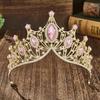 Tiara nupcial transfronteriza de estilo europeo y americano, estilo barroco, lujosa y atmosférica, de aleación, para fiestas, princesas, accesorios para vestidos.