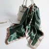 Oferta Especial Seda de Hangzhou Sedas y Satines Bufanda Cuadrada Grande de 90 cm Bufanda de Seda Simulada Bufanda Versátil para Mujer Chal Delgado de Primavera y Otoño Protección Solar
