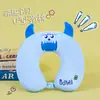 Almohada de Espuma Viscoelástica en Forma de U de Dibujos Animados de Panda Almohada de Viaje Almohada Portátil Almohada para el Cuello Cervical Almohada para la Siesta de Estudiantes Almohada de Dibujos Animados en Forma de U