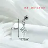 Cruz de Renda Vintage Cruz de Lâmina de Gelo Argola para Orelha Agulha de Cobre Agulha Reta Haste de Liga de Titânio Joia para Piercing