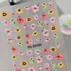 Pegatinas para uñas con diseño floral y de mariposas transfronterizas, diseños surtidos, lote mixto, 3D, diseños vibrantes de mariposas y flores, pegatinas de uñas DIY, estilo HG