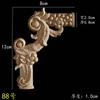 Decalque de madeira maciça triângulo flor ângulo reto flor armário porta decorativo peça de flor fundo parede decorativo quatro cantos flor madeira estilo europeu escultura em madeira
