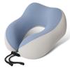 Popular Almohada en Forma de U Hecha de Espuma Viscoelástica, Personalizable con Logo, Adecuada como Regalos Promocionales, Almohada Portátil para Cuello de Viaje, Almohada de Soporte para Cuello en Forma de U de Seda de Hielo