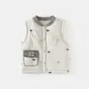 Chaleco Acolchado de Algodón para Bebé para Proteger el Vientre, Temporada de Otoño e Invierno, Chaqueta sin Mangas para Niños de 120 g, Top Cálido Acolchado de Algodón
